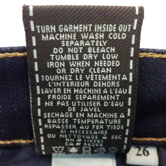 7 For All Mankind The Skinny Boot Dark Wash Bootcut Denim Jeans Womens 27 NWOT - Picture 11 of 12